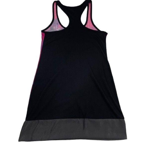 XS Express Black & Pink Racerback Tank - Embellished Sequin Purple Flowers - Picture 2 of 13